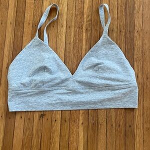 Spanx heathered gray cotton unlined bralette szL